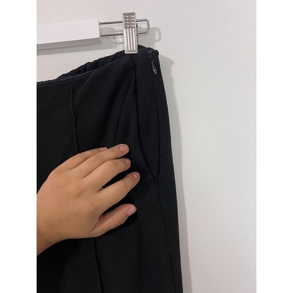 DVF Diane Von Furstenberg Black Pleat Front Straight Leg Pants Size 4 - Picture 8 of 11